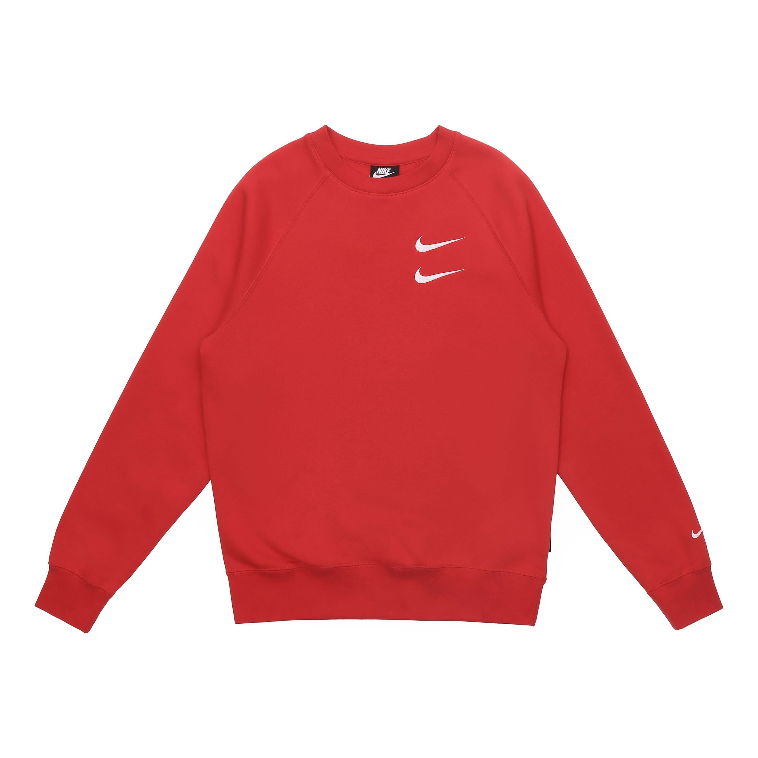 Nike Embroidered Fleece Lined Stay Warm Round Neck Pullover Red DD5079 657