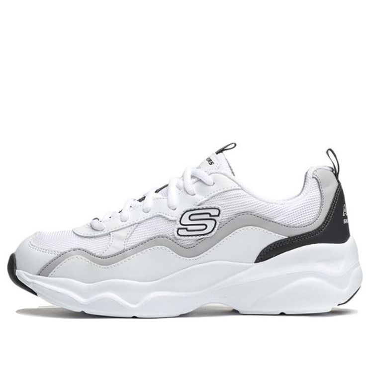 (WMNS) Skechers D'Lites Airy Low-Top Running Shoes White/Grey/Black 88 ...