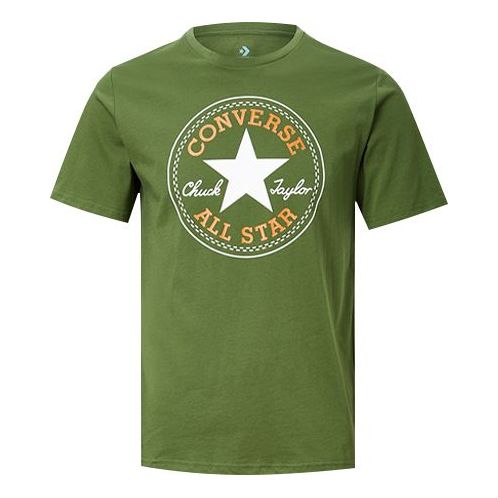 Men's Converse All Star Classic Round Neck Sports Short Sleeve Green 10007887-A34