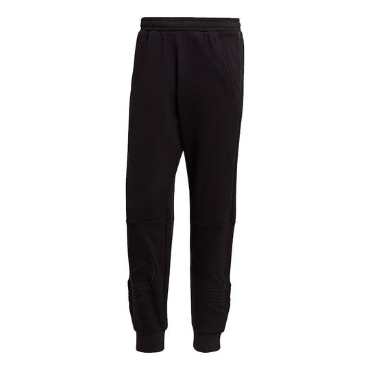 Men's adidas originals Tricolor Sweatp Large Pattern Sports Pants/Trousers/Joggers Black H13452