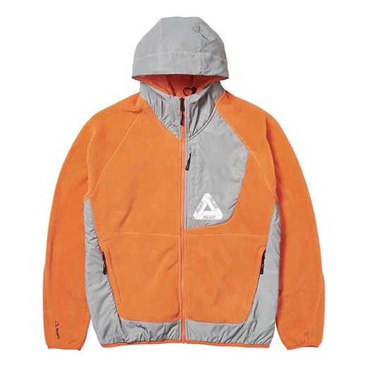 PALACE FW19 Polartec flecto Fleece Luminous Hooded Jacket Orange