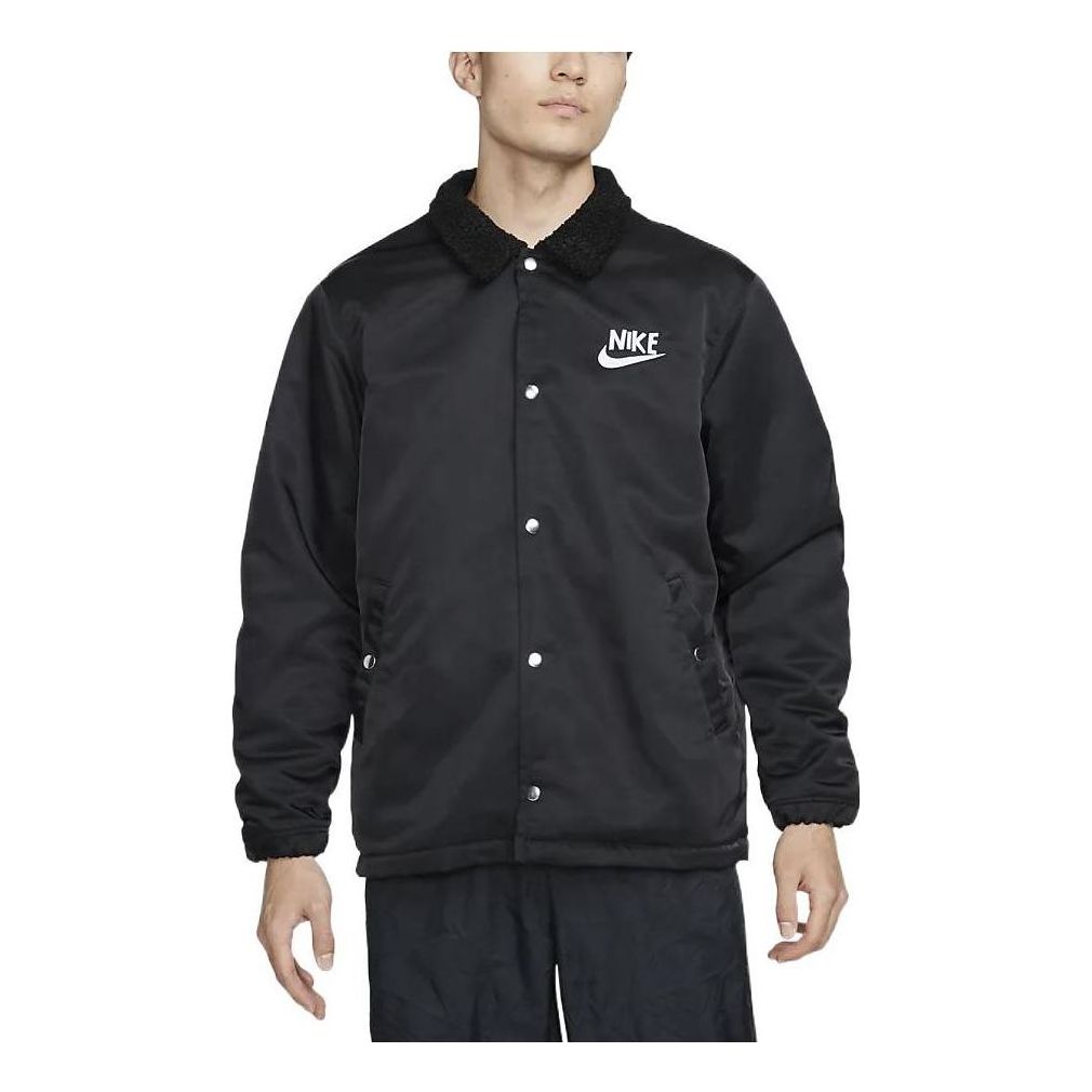 Nike Lined winterized coach jacket 'Black' DQ4192-010 - KICKS