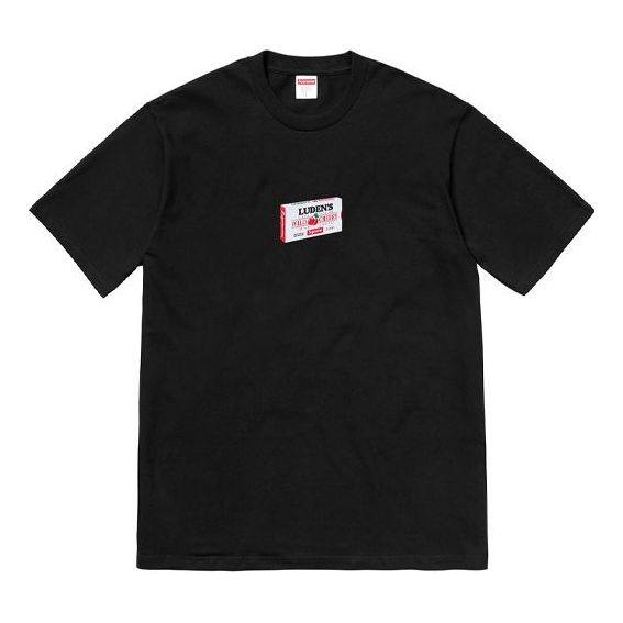 Supreme FW18 Ludens Tee Black Cherry Candy Box Printing Short Sleeve U ...