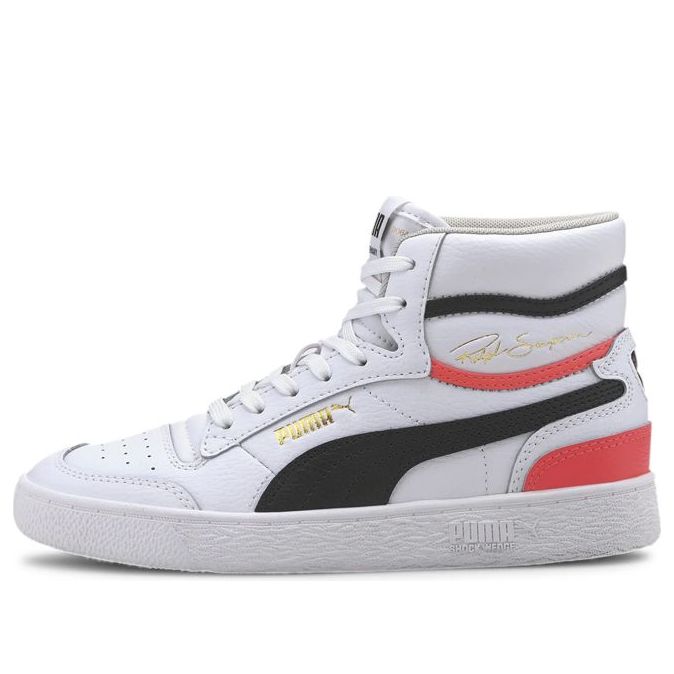 (GS) PUMA Ralph Sampson Mid Sport Sneakers White 373810-01 - KICKS CREW