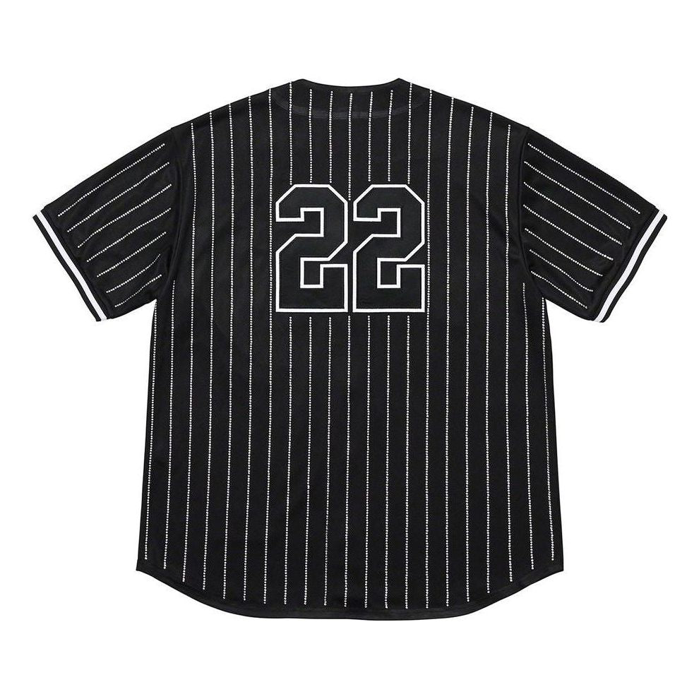Buy Supreme SUPREME Size: S 22SS Rhinestone Stripe Baseball Jersey  Rhinestone Stripe Baseball Short Sleeve Shirt from Japan - Buy authentic  Plus exclusive items from Japan