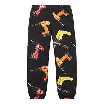 Supreme SS19 Drills Skate Electric Drill Pattern Printing Long Pants C -  KICKS CREW