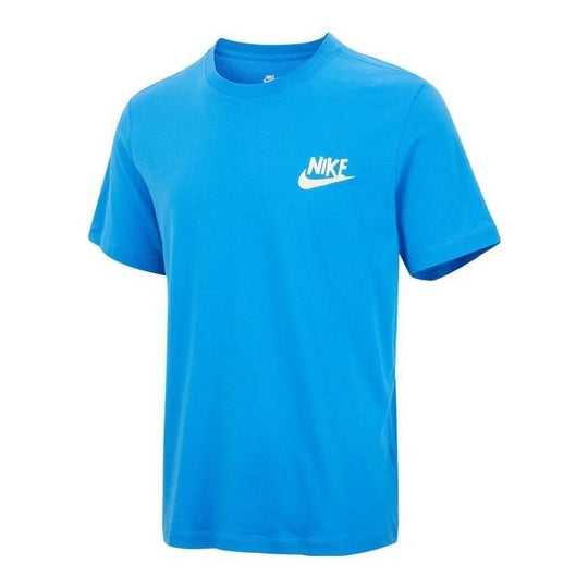 Nike Front Logo Short Sleeves Tee 'Inhale Exhale Blue white' DR7810-43 ...