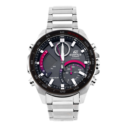 CASIO Male EDIFICE Japan / South Korea Fashion Silver Analog/Digital Combo  ECB-900YDB-1AJF