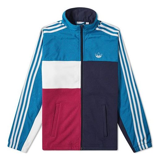 adidas originals Asymm Full-Zip Track Jacket 'Active Teal/Berry' ED5522