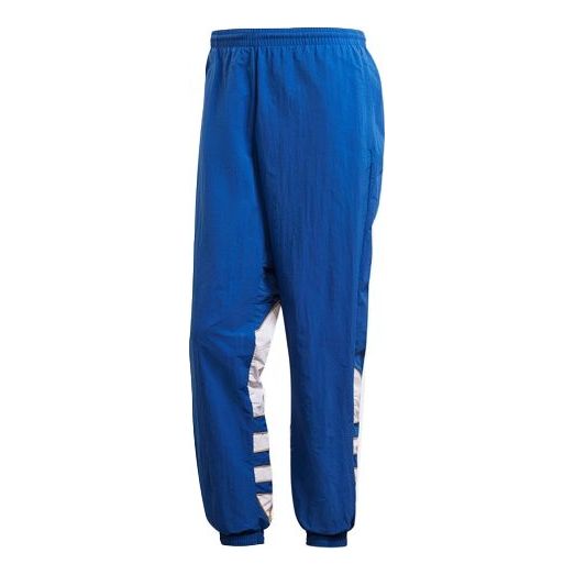 Men's adidas originals Colorblock Large Logo Loose Bundle Feet Sports Pants/Trousers/Joggers Royal Blue GE0817