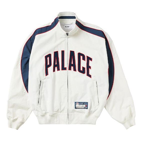 PALACE Sport Mit Floss Jacket Large Logo Zipper Unisex White 