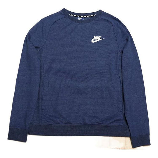 Nike Front logo sweatshirt 'Navy' 861759-429-KICKS CREW