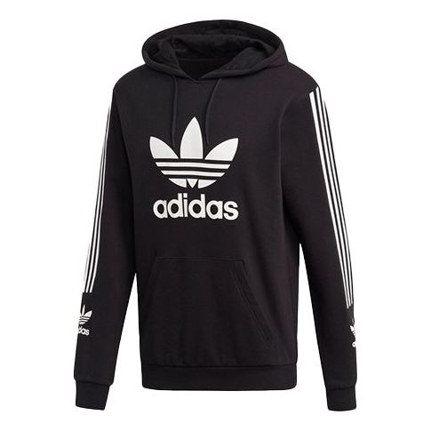 adidas Originals Adicolor Trefoil Hoodie 'Black White' FL8912 - KICKS CREW