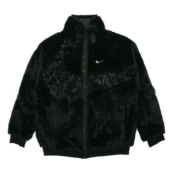 Nike Sportswear Swoosh Logo Casual FleeceJacket Men Black DH6685