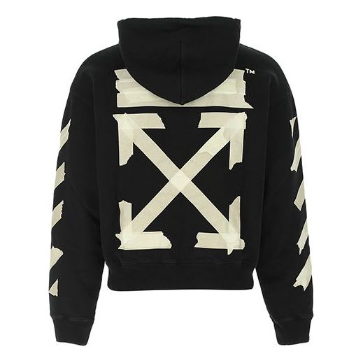 Off-White Tape Arrows Over Hoodie 'Black/Beige' OMBB037R20E300021048 ...