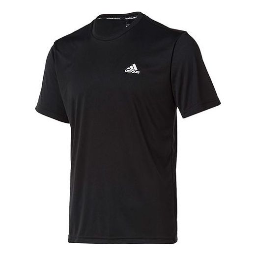 adidas Approach Tee Tennis Round-Collar Short-Sleeved Male Black AZ407 ...