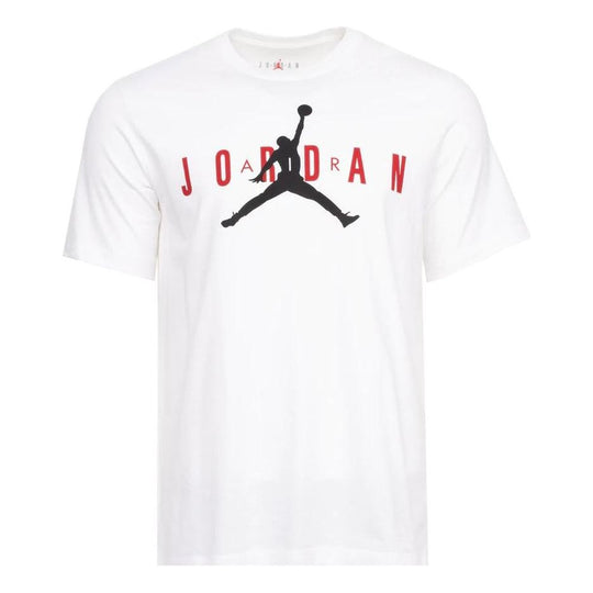 Air Jordan Printing Casual Sports Round Neck Short Sleeve White CK4212 ...