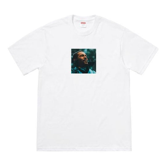 Supreme FW18 Marvin Gaye Tee White Character Printing Short Sleeve Unisex  SUP-FW18-1195