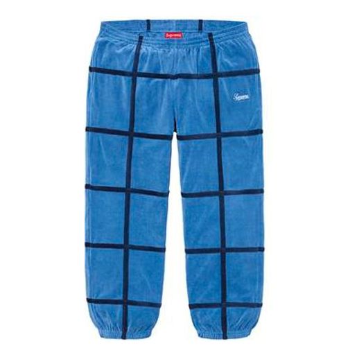 Supreme SS20 Week 5 Grid Taping Velour Pant SUP-SS20-512 - KICKS CREW