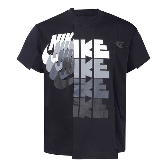 (WMNS) Nike x Sacai Hybrid T-Shirt 'Black' CD6310-010