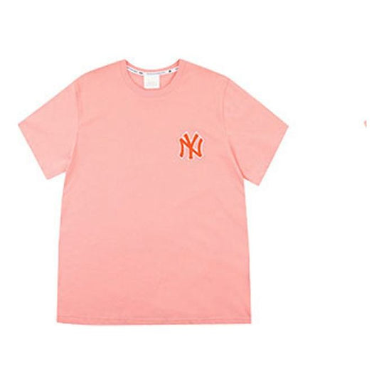 MLB Small Label Embroidered Sports Short Sleeve Unisex Pink Red 31TSCD931-50P