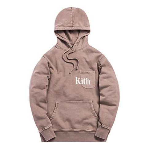 Men s KITH Pocket Williams Alphabet Long Sleeves Brown Pink KH2235